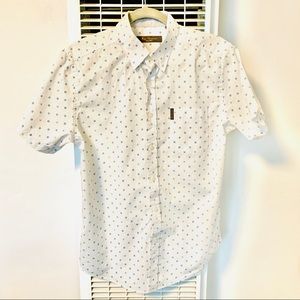 Ben Sherman white short sleeve button up pattern